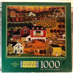 Vintage Charles Wysocki, titled "Pumpkin Patch 1000 pc puzzle